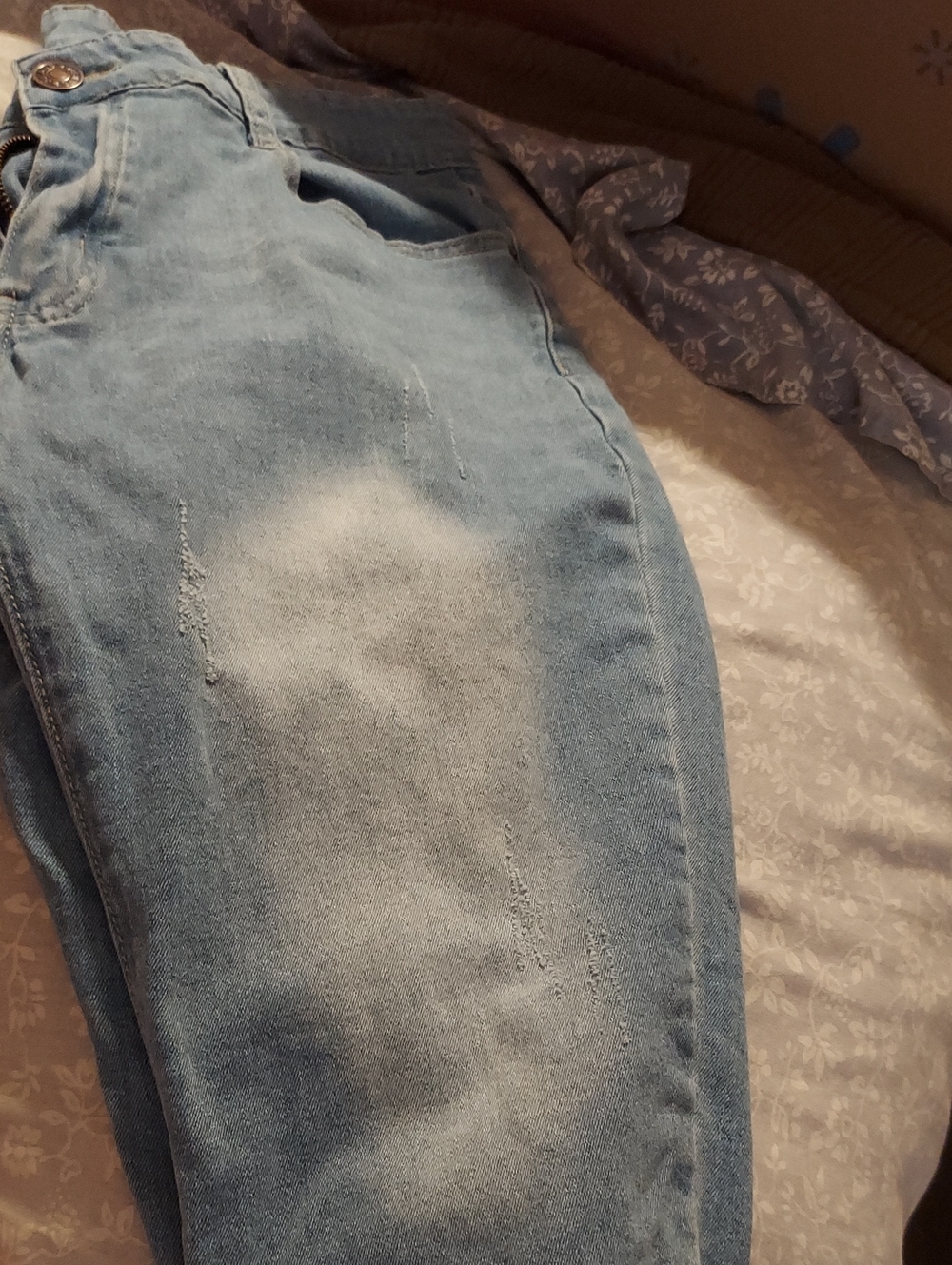 Light Blue Women Washed Denim Jeans